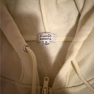 Faded Glory Essentials Women's Cream Zip Hoodie